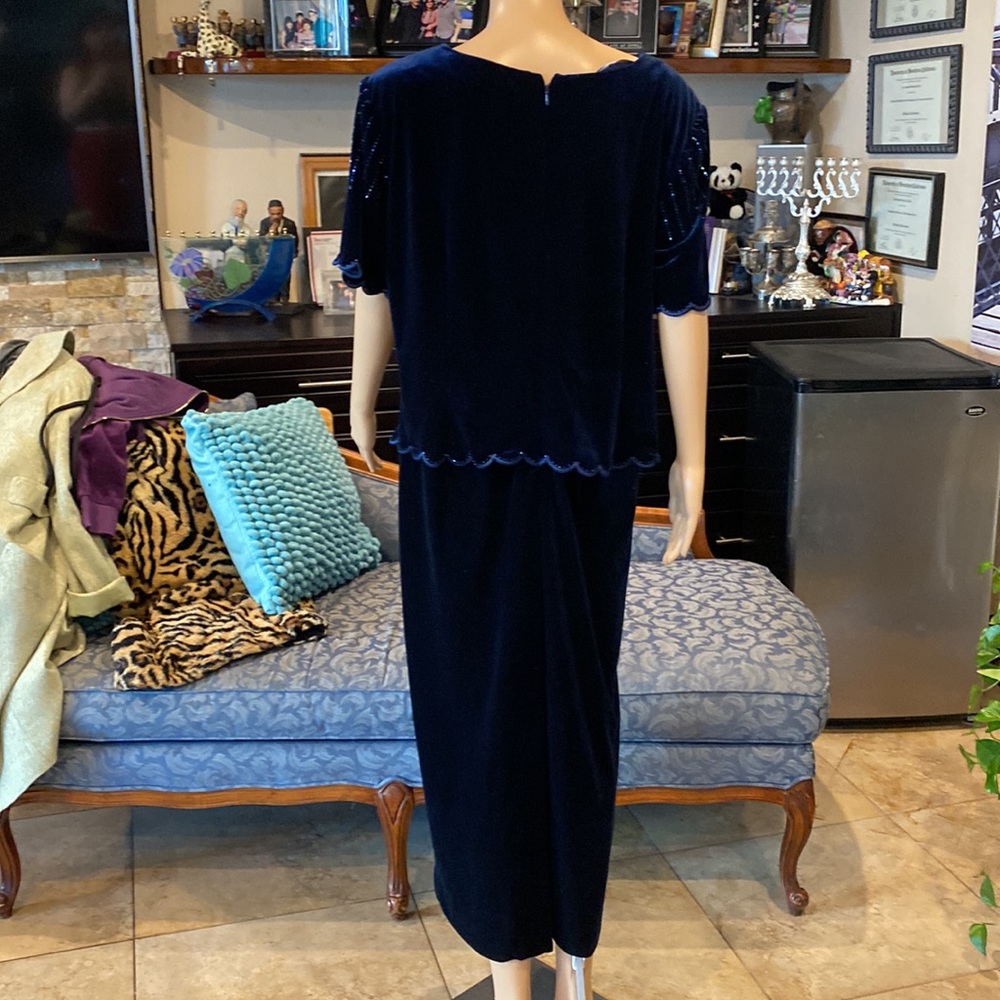 R&M Richard Very Elegant sparkle  Velvet Evening MIDI   Dress size 18W - Picture 14 of 16